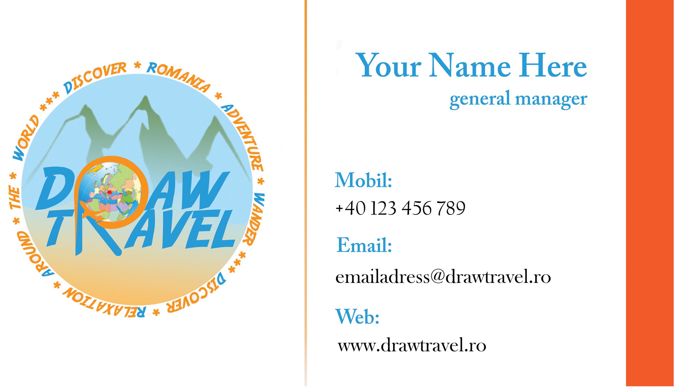 Draw Travel - business cards_Cora Lupas